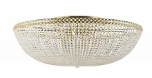Люстра хрустальная потолочная Asti E 1.2.150.300 G Dio D'Arte без плафона прозрачная на 24 лампы, основание жёлтое золотое в стиле классический 