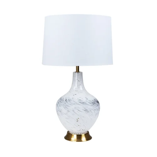 Настольная лампа Saiph A5051LT-1PB Arte Lamp белая 1 лампа, основание медь белое стекло металл в стиле классический современный прованс 