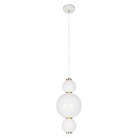 Светильник подвесной LED Pearls 10205/A LOFT IT белый 1 лампа, основание белое в стиле современный шар