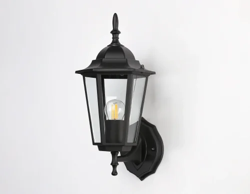 Настенный светильник ST2010 Ambrella light уличный IP54 чёрный 1 лампа, плафон прозрачный в стиле хай-тек современный E27 фото 5