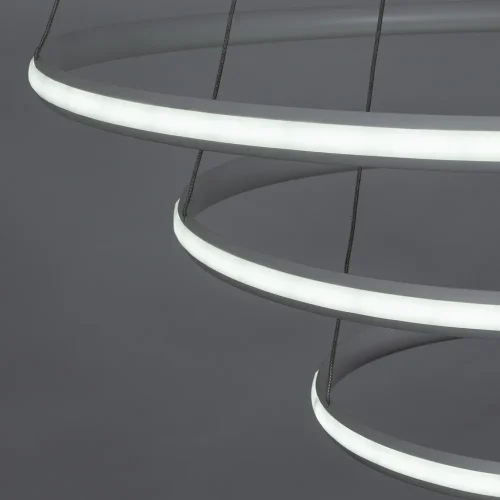 Люстра подвесная LED с пультом Meridiana A2198SP-3WH Arte Lamp белая на 1 лампа, основание белое в стиле современный хай-тек с пультом кольца фото 3
