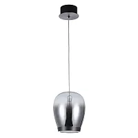 Светильник подвесной LED Campo 5875/51 SP-15 Divinare серый 1 лампа, основание чёрное в стиле современный 