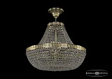 Люстра потолочная хрустальная 19051/H1/45IV G Bohemia Ivele Crystal прозрачная на 8 ламп, основание золотое в стиле классический sp