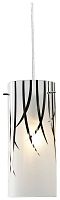 Светильник подвесной 776-106-01 Velante прозрачный белый 1 лампа, основание хром чёрное в стиле классический 