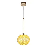 Светильник подвесной LED Dorote APL.036.26.11 Aployt жёлтый 1 лампа, основание золотое в стиле современный 
