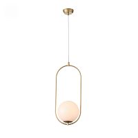 Светильник подвесной Penolo SL1118.203.01 ST-Luce белый 1 лампа, основание золотое в стиле современный шар