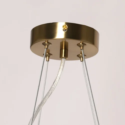 Люстра подвесная Оливия 306014908 DeMarkt прозрачная на 8 ламп, основание латунь в стиле современный  фото 11