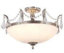 Люстра потолочная BARLETTA 181.8 D620 antique Lucia Tucci белая на 8 ламп, основание бронзовое в стиле классический 