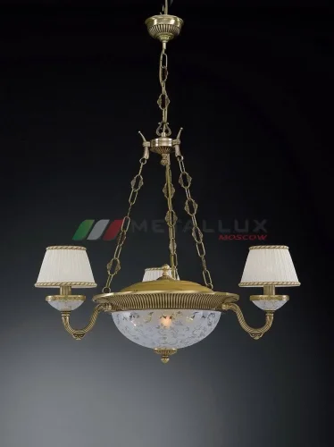 Люстра подвесная  L 6402/3+3 Reccagni Angelo белая на 6 ламп, основание античное бронза в стиле классический 