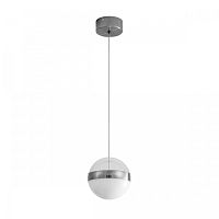 Светильник подвесной LED Roni 5037/12L Odeon Light белый 1 лампа, основание никель в стиле современный шар