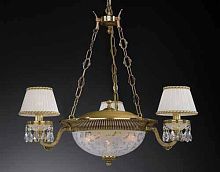 Люстра подвесная  L 6500/3+3 Reccagni Angelo белая на 6 ламп, основание золотое в стиле классический 