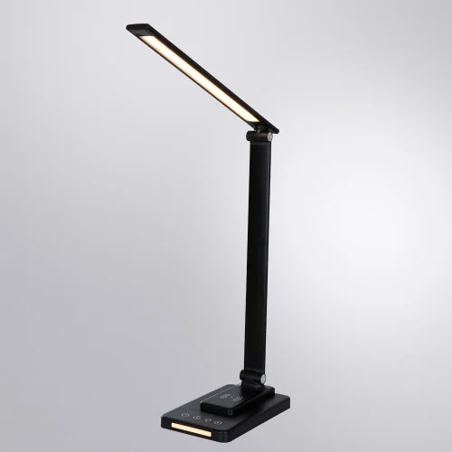 Настольная лампа офисная LED William A5122LT-1BK Arte Lamp чёрная 1 лампа, основание чёрное металл в стиле современный хай-тек  фото 2