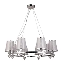 Люстра подвесная Argus 2542-8P F-promo серебряная на 8 ламп, основание хром в стиле современный 