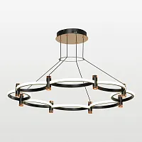 Люстра подвесная LED Taylor LSP-7211 Lussole белая чёрная на 1 лампу, основание чёрное медь в стиле современный хай-тек Люстра подвесная LED Taylor LSP-7211 Lussole белая чёрная на 1 лампу, основание чёрное медь в стиле современный хай-тек