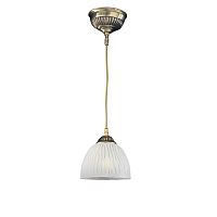 Светильник подвесной L 5650/16 Reccagni Angelo белый 1 лампа, основание античное бронза в стиле классический 