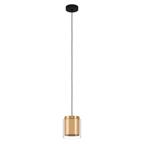 Светильник подвесной Lagunitas 99651 Eglo золотой прозрачный 1 лампа, основание чёрное в стиле современный 
