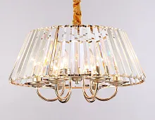 Люстра подвесная TR5039 Ambrella light прозрачная на 6 ламп, основание золотое в стиле классический современный 