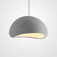 Люстра подвесная CEMENCLOUD B D60 Grey 219863-23 ImperiumLoft серая на 1 лампа, основание чёрное в стиле скандинавский лофт минимализм 