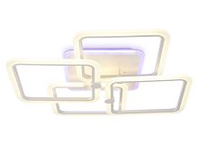 Люстра потолочная LED с пультом Acrylica Original FA537 Ambrella light белая на 1 лампа, основание белое в стиле модерн хай-тек с пультом квадраты
