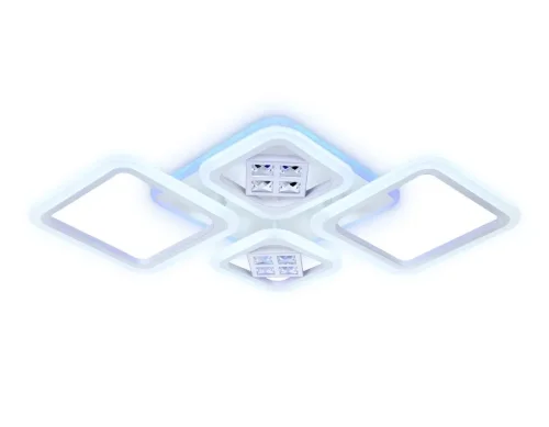 Люстра потолочная LED с пультом Ice FA286 Ambrella light белая на 1 лампа, основание белое в стиле современный хай-тек с пультом фото 3