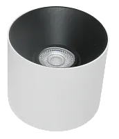 Светильник накладной Alfa LED C064CL-01-25W3K-D-RD-WB Maytoni белый чёрный 1 лампа, основание белое в стиле современный хай-тек круглый