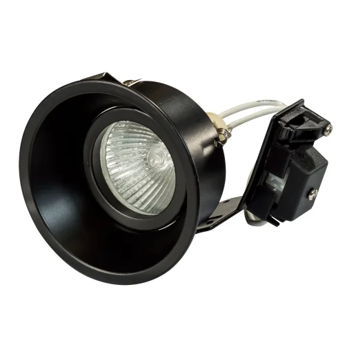 Светильник точечный DOMINO ROUND 214607 Lightstar чёрный 1 лампа, основание чёрное в стиле хай-тек 