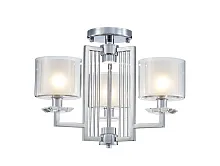 Люстра потолочная 4405/PL chrome Newport прозрачная на 3 лампы, основание хром в стиле американский современный 