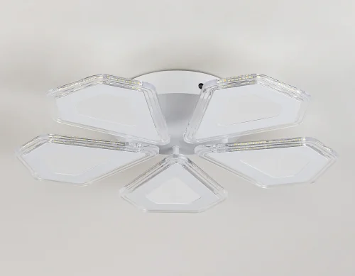 Люстра потолочная LED с пультом FA4030 Ambrella light белая на 1 лампа, основание белое в стиле современный хай-тек с пультом фото 6