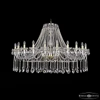 Люстра подвесная 1413/24/530 G Bohemia Ivele Crystal без плафона на 24 лампы, основание золотое в стиле классика sp