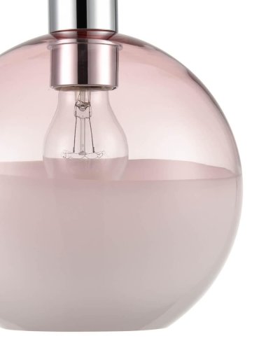 Светильник подвесной Unicum VL5373P21 Vele Luce розовый 1 лампа, основание хром в стиле современный шар фото 3