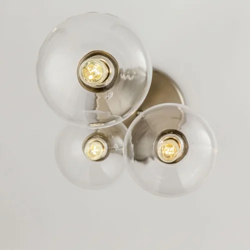 Светильник подвесной Томми CL102031 Citilux прозрачный 3 лампы, основание хром в стиле современный каскад шар фото 3
