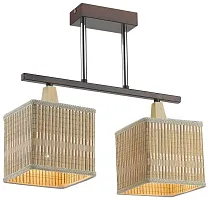 Светильник потолочный 266-127-02 Velante коричневый 2 лампы, основание коричневое в стиле современный 