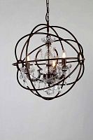 Светильник подвесной лофт Orbit 1834-3P Favourite коричневый 3 лампы, основание коричневое в стиле лофт 