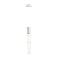 Светильник подвесной LED Scrow 5059/5LB Odeon Light прозрачный 1 лампа, основание белое в стиле современный трубочки