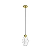 Светильник подвесной Coctail time MOD325PL-01G Maytoni прозрачный 1 лампа, основание золотое в стиле современный арт-деко 