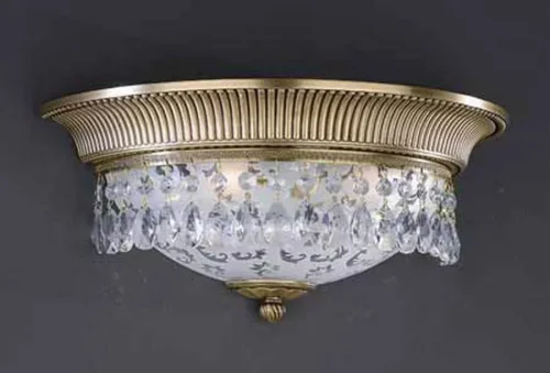 Бра A 6316/2  Reccagni Angelo бежевый на 2 лампы, основание золотое в стиле классический  фото 2