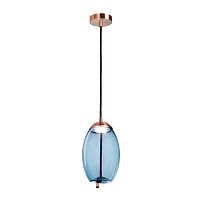 Светильник подвесной LED Knot 8133-A LOFT IT голубой 1 лампа, основание медь в стиле современный выдувное