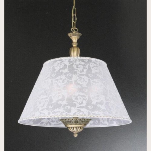 Люстра подвесная  L 7432/60 Reccagni Angelo белая на 5 ламп, основание античное бронза в стиле классический 