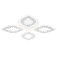 Люстра потолочная LED Dew 10271/4LED Escada прозрачная на 1 лампа, основание белое в стиле хай-тек 