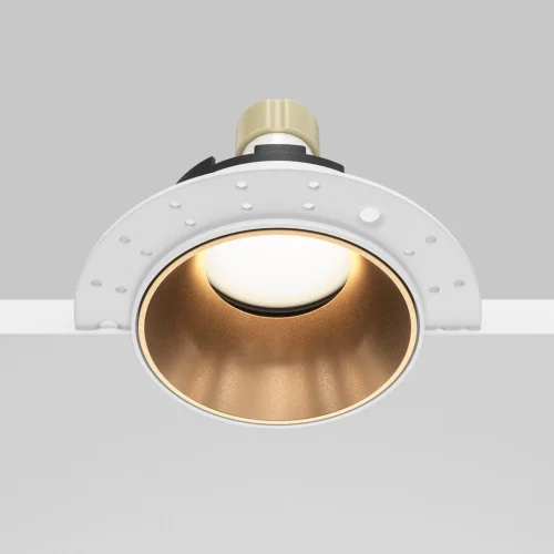 Светильник точечный Share DL051-U-2WMG Maytoni белый золотой 1 лампа, основание белое в стиле современный хай-тек для затирки фото 6