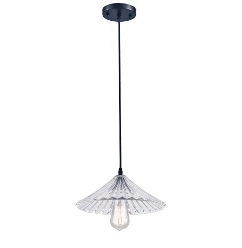 Светильник подвесной лофт ASHANTI 1259.1 Lucia Tucci прозрачный 1 лампа, основание чёрное в стиле лофт 
