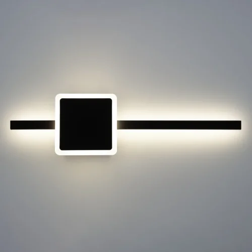 Бра с выключателем LED Стиг CL203401 Citilux чёрный на 1 лампа, основание чёрное в стиле хай-тек современный отражённый свет фото 5