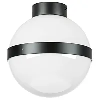 Светильник потолочный Globo 812117 Lightstar белый 1 лампа, основание чёрное в стиле современный шар