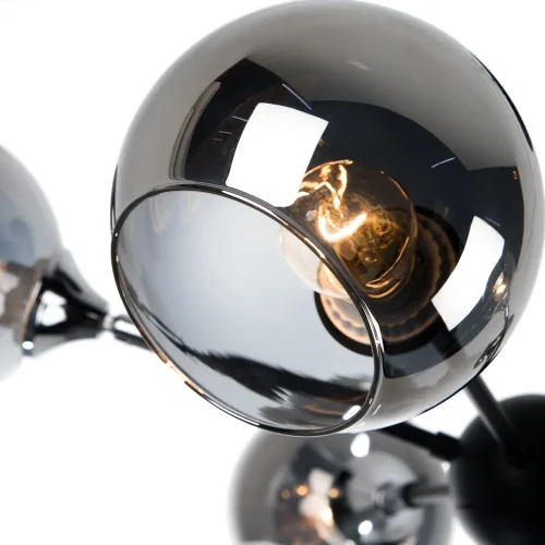 Люстра потолочная Brooke A2708PL-5BK Arte Lamp чёрная серая на 5 ламп, основание чёрное в стиле современный шар фото 3