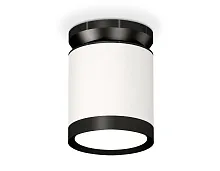 Светильник накладной XS8141020 Ambrella light белый 1 лампа, основание чёрное в стиле хай-тек круглый