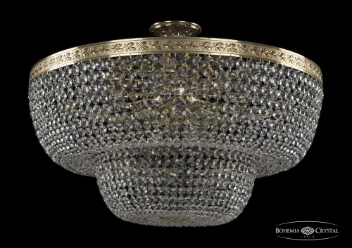 Люстра потолочная хрустальная 19101/80IV G Bohemia Ivele Crystal прозрачная на 16 ламп, основание золотое в стиле классический sp