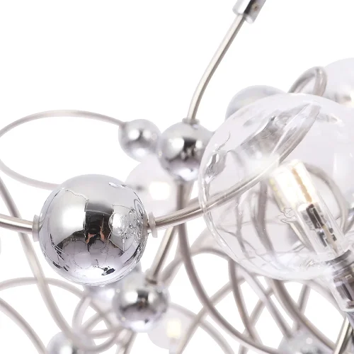 Люстра подвесная MEDUSA SP30 CHROME Crystal Lux прозрачная на 30 ламп, основание хром в стиле современный  фото 5