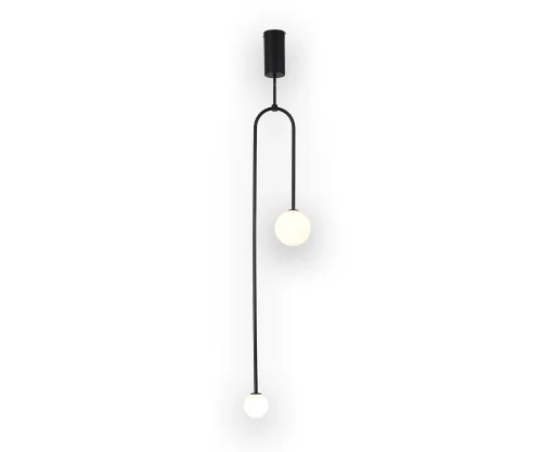 Светильник подвесной Ирэн 09488-2,19 Kink Light белый 2 лампы, основание чёрное в стиле лофт современный шар