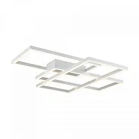 Люстра потолочная LED Line MOD015CL-L80WK Maytoni белая на 1 лампа, основание белое в стиле хай-тек квадраты