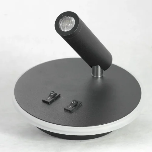Бра с выключателем LED Cozy LSP-8235 Lussole чёрный на 1 лампа, основание чёрное в стиле современный для чтения фото 2